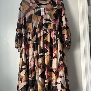NWT Mini Clip Dot Front Keyhole Dress